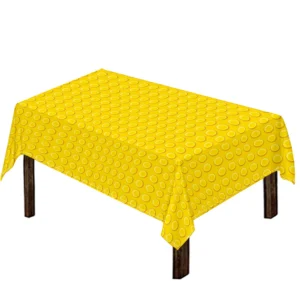 Yellow Plastic Building Blocks Print Tablecloth Kitchen Decor Home Decor