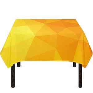 Yellow Polygonal Geometric Print Tablecloth Kitchen Decor Home Decor