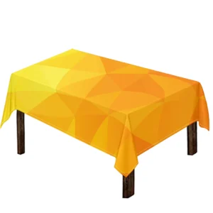 Yellow Polygonal Geometric Print Tablecloth Kitchen Decor Home Decor