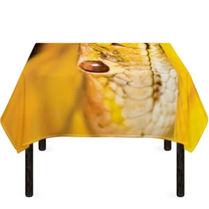 Yellow Python Snake Print Tablecloth Kitchen Decor Home Decor