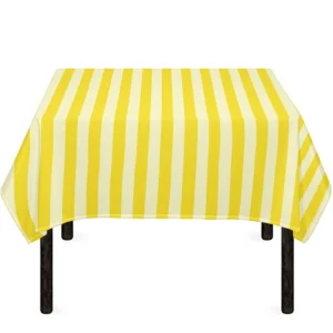 Yellow Striped Pattern Print Tablecloth Kitchen Decor Home Decor