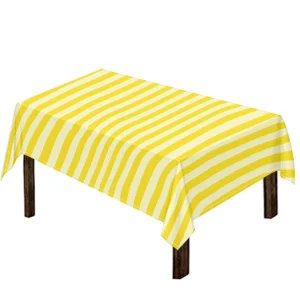 Yellow Striped Pattern Print Tablecloth Kitchen Decor Home Decor