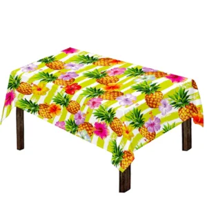 Yellow Striped Pineapple Pattern Print Tablecloth Kitchen Decor Home Decor