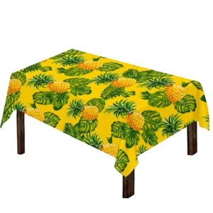 Yellow Tropical Pineapple Pattern Print Tablecloth Kitchen Decor Home Decor