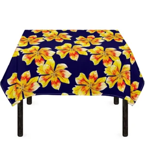 Yellow Watercolor Lily Pattern Print Tablecloth Kitchen Decor Home Decor