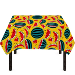 Yellow Watermelon Pieces Pattern Print Tablecloth Kitchen Decor Home Decor