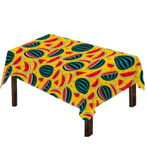 Yellow Watermelon Pieces Pattern Print Tablecloth Kitchen Decor Home Decor