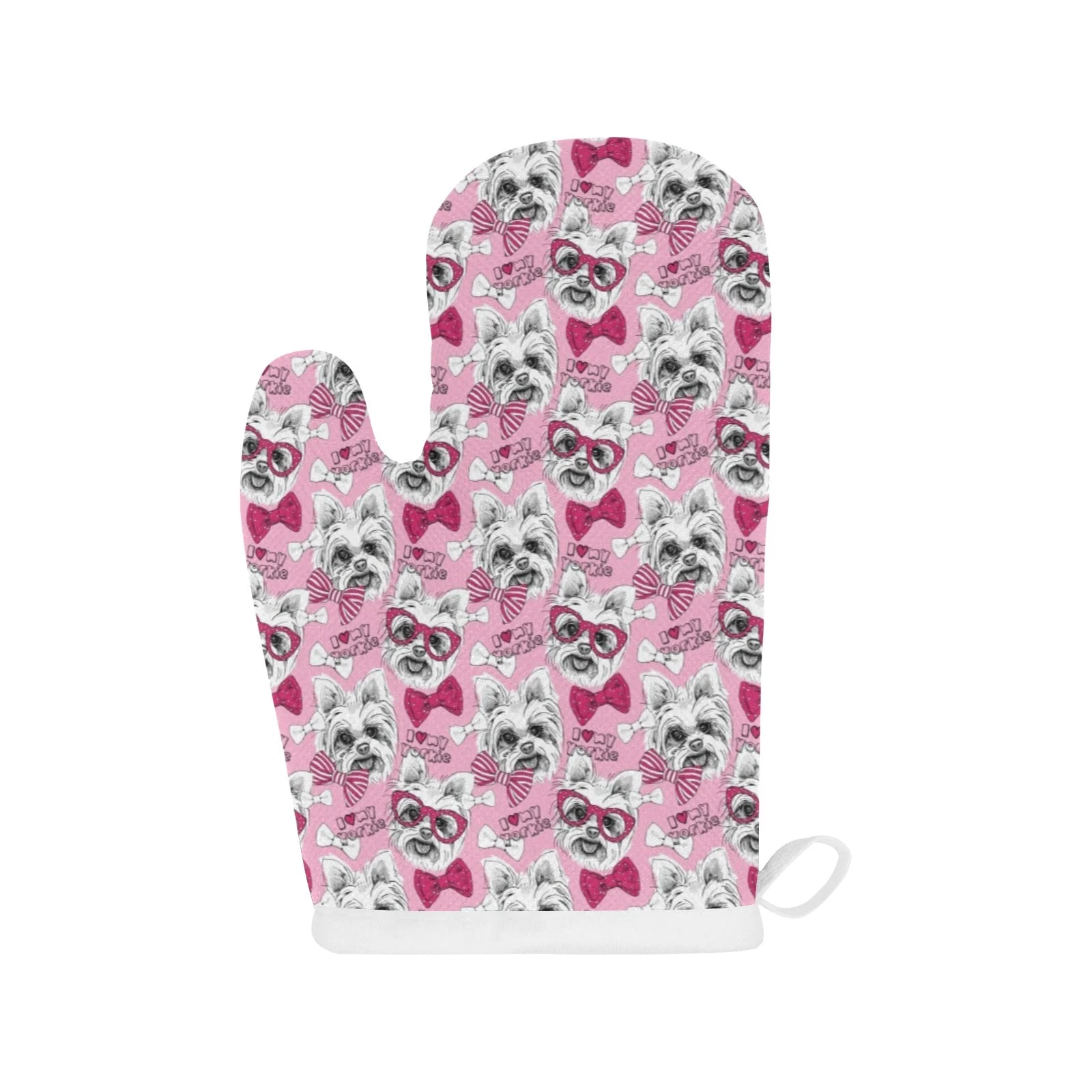Yorkshire Terrier Pattern Print Design 03 Heat Resistant Oven Mitts & Pot Holders Set Yorkshire Terrier Pattern Print Design 03 Heat Resistant Oven Mitts & Pot Holders Set