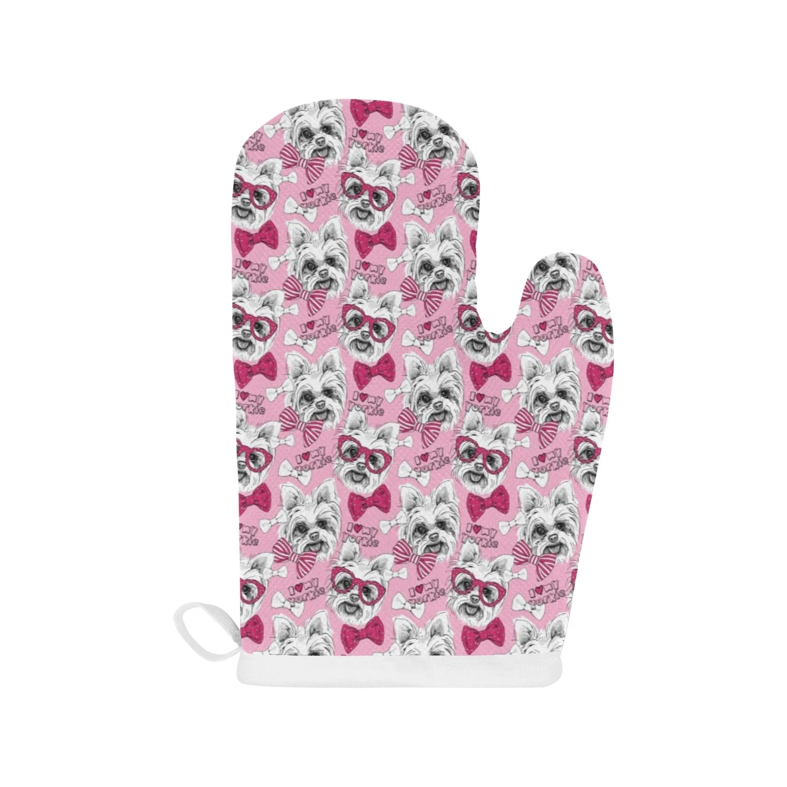 Yorkshire Terrier Pattern Print Design 03 Heat Resistant Oven Mitts & Pot Holders Set Yorkshire Terrier Pattern Print Design 03 Heat Resistant Oven Mitts & Pot Holders Set