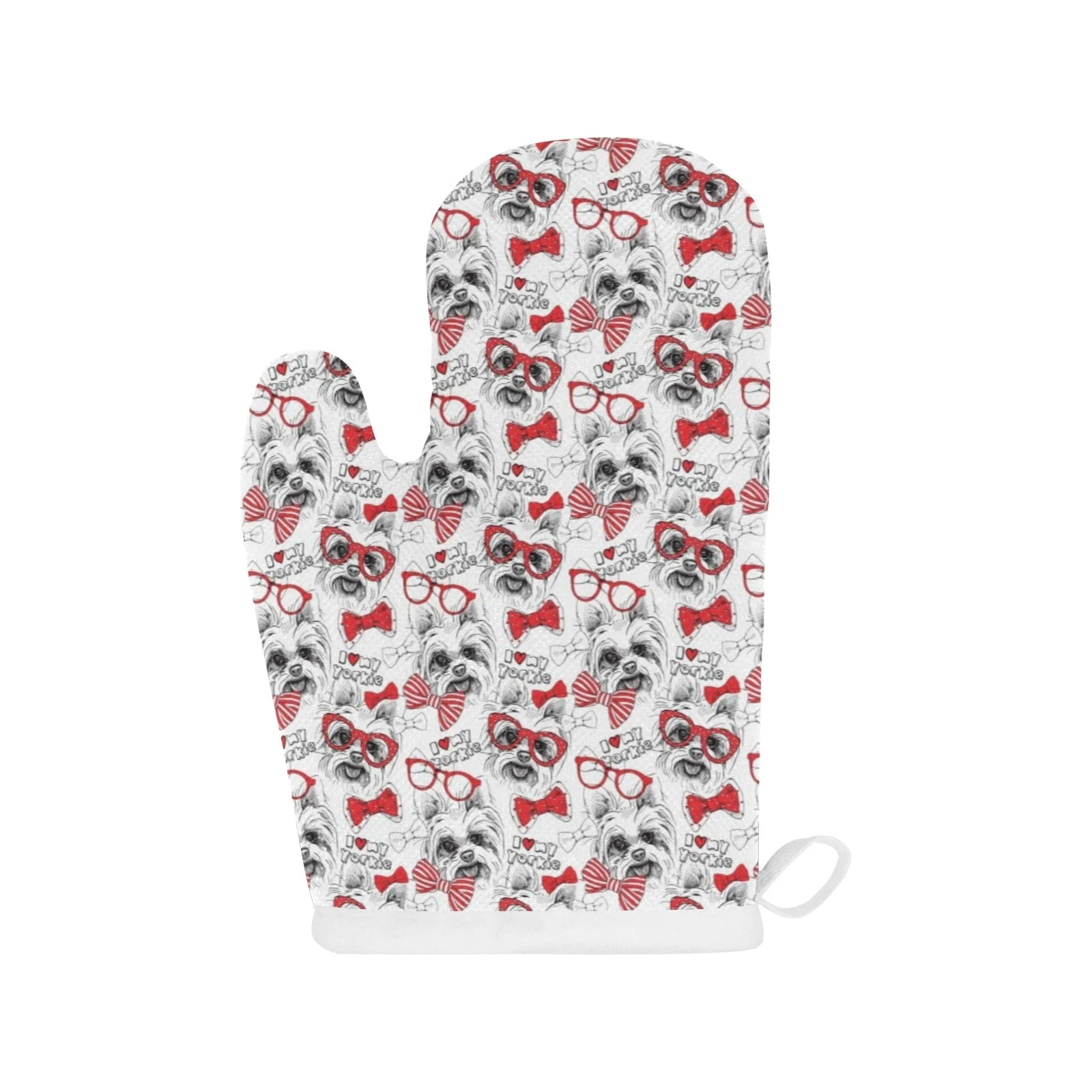Yorkshire Terrier Pattern Print Design 04 Heat Resistant Oven Mitts & Pot Holders Set Yorkshire Terrier Pattern Print Design 04 Heat Resistant Oven Mitts & Pot Holders Set