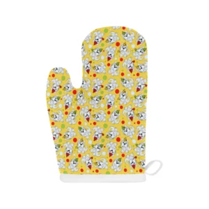 Yorkshire Terrier Pattern Print Design 05 Heat Resistant Oven Mitts & Pot Holders Set