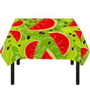 Yummy Watermelon Pieces Pattern Print Tablecloth Kitchen Decor Home Decor