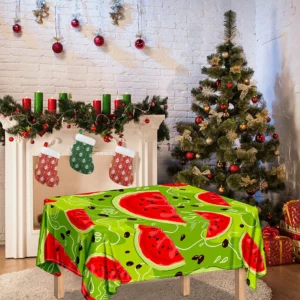 Yummy Watermelon Pieces Pattern Print Tablecloth Kitchen Decor Home Decor