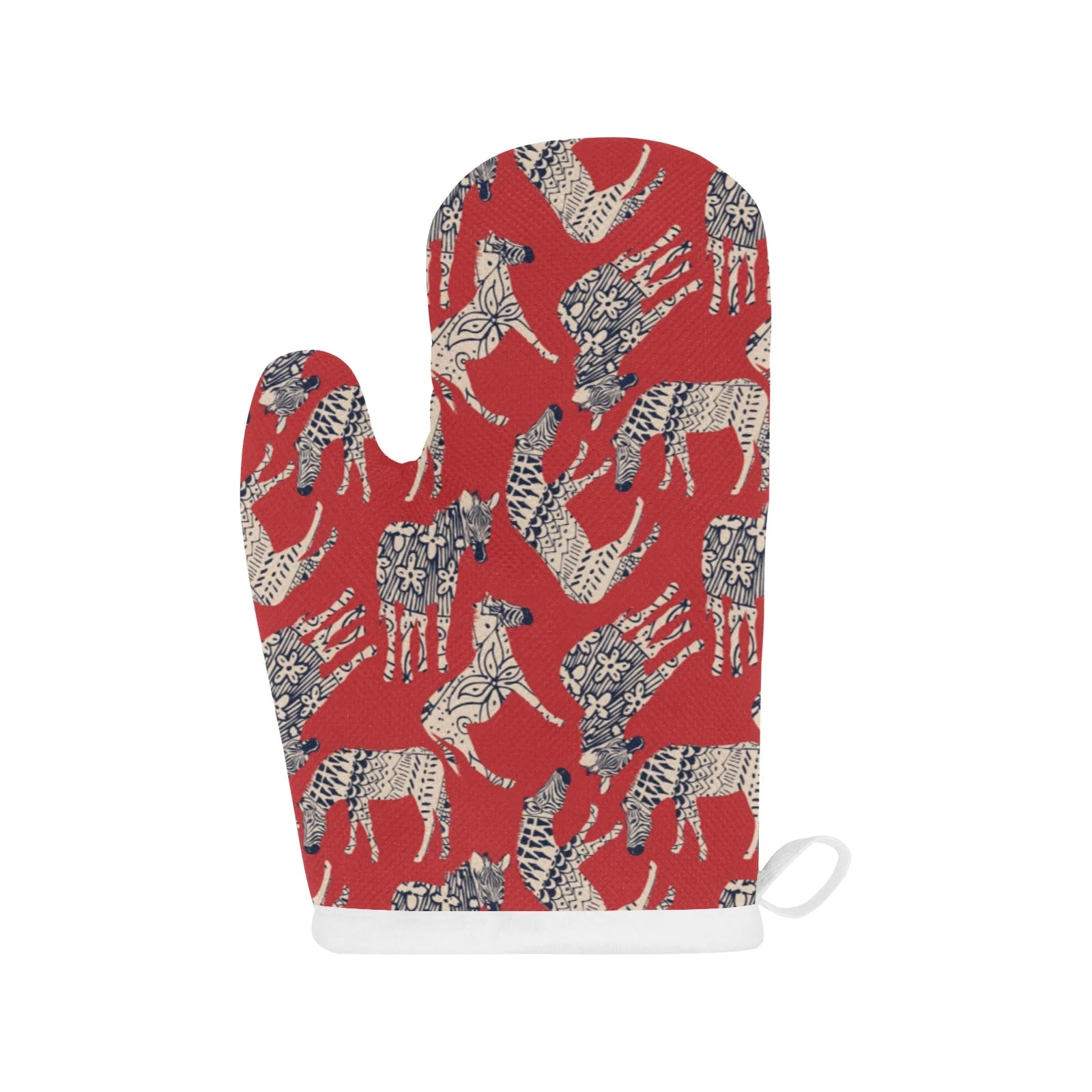 Zebra Abstract Red Background Heat Resistant Oven Mitts Pot Holders Set Zebra Abstract Red Background Heat Resistant Oven Mitts Pot Holders Set