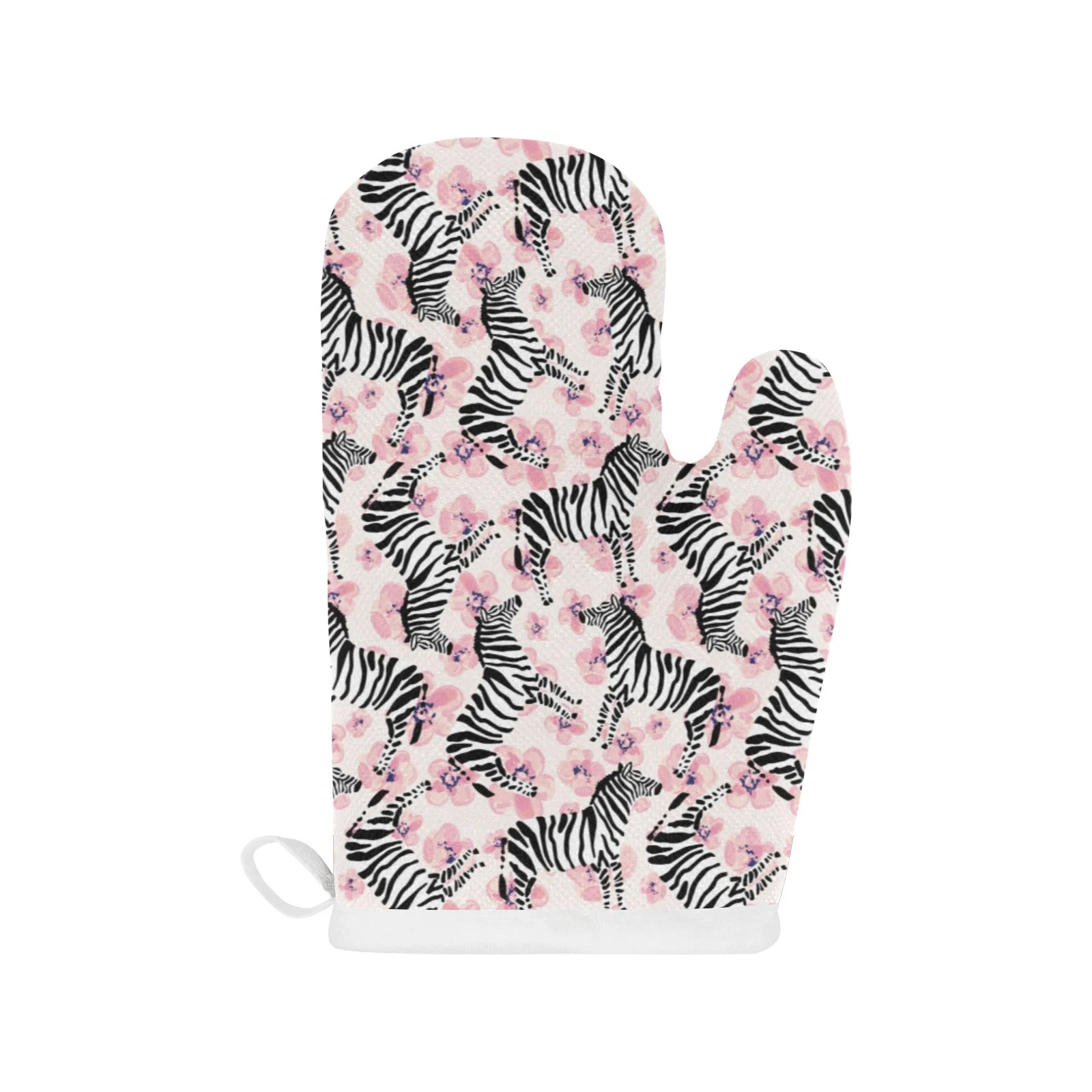 Zebra Pink Flower Background Heat Resistant Oven Mitts Pot Holders Set Zebra Pink Flower Background Heat Resistant Oven Mitts Pot Holders Set