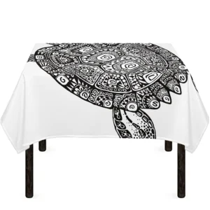 Zentangle Sea Turtle Print Tablecloth Kitchen Decor Home Decor