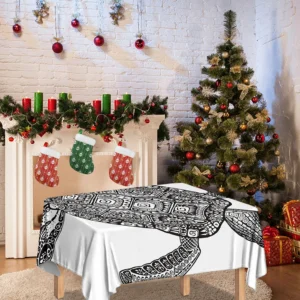 Zentangle Sea Turtle Print Tablecloth Kitchen Decor Home Decor