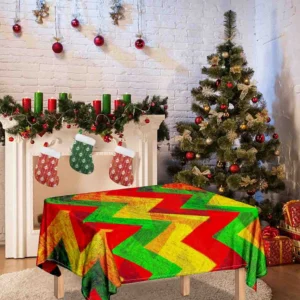 Zig Zag Reggae Pattern Print Tablecloth Kitchen Decor Home Decor