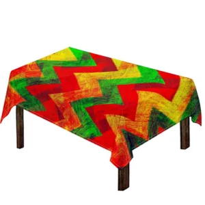 Zig Zag Reggae Pattern Print Tablecloth Kitchen Decor Home Decor