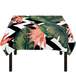 Zig Zag Tropical Pattern Print Tablecloth Kitchen Decor Home Decor