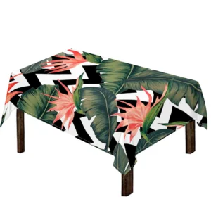 Zig Zag Tropical Pattern Print Tablecloth Kitchen Decor Home Decor