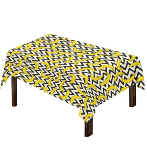 Zigzag Banana Pattern Print Tablecloth Kitchen Decor Home Decor