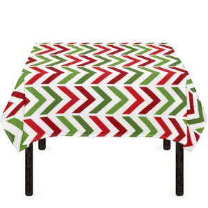 Zigzag Merry Christmas Pattern Print Tablecloth Kitchen Decor Home Decor