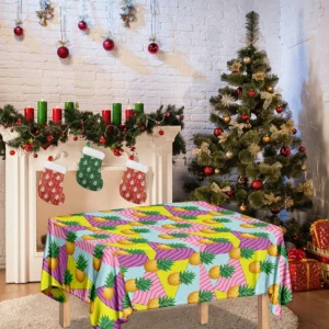 Zigzag Pineapple Pattern Print Tablecloth Kitchen Decor Home Decor