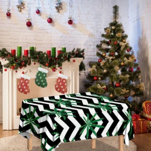 Zigzag Weed Pattern Print Tablecloth Kitchen Decor Home Decor