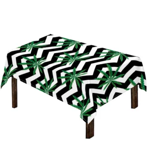 Zigzag Weed Pattern Print Tablecloth Kitchen Decor Home Decor
