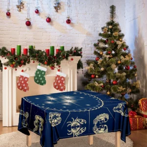 Zodiac Astrology Symbols Print Tablecloth Kitchen Decor Home Decor