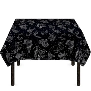 Zodiac Constellation Pattern Print Tablecloth Kitchen Decor Home Decor