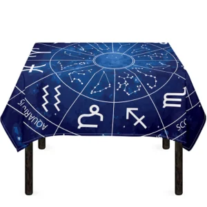 Zodiac Signs Wheel Print Tablecloth Kitchen Decor Home Decor