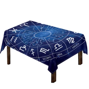 Zodiac Signs Wheel Print Tablecloth Kitchen Decor Home Decor