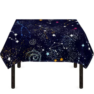Zodiac Star Signs Galaxy Space Print Tablecloth Kitchen Decor Home Decor