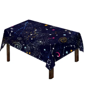 Zodiac Star Signs Galaxy Space Print Tablecloth Kitchen Decor Home Decor