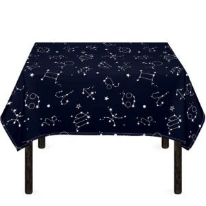 Zodiac Star Signs Pattern Print Tablecloth Kitchen Decor Home Decor