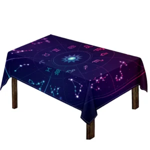 Zodiac Symbols Wheel Print Tablecloth Kitchen Decor Home Decor