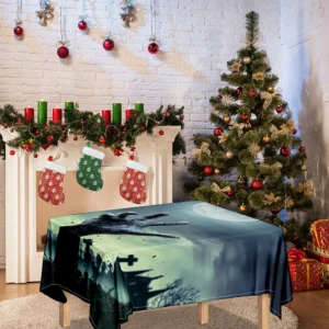 Zombie Hand Rising From Grave Print Tablecloth Kitchen Decor Home Decor