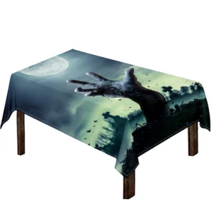 Zombie Hand Rising From Grave Print Tablecloth Kitchen Decor Home Decor